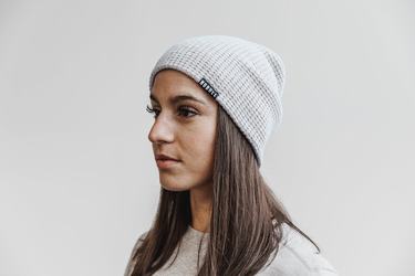 Nobull Waffle Women's Beanie Grey | Australia (JI2634)